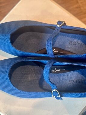 Rothy's Blue Mary Jane Flats with Strap